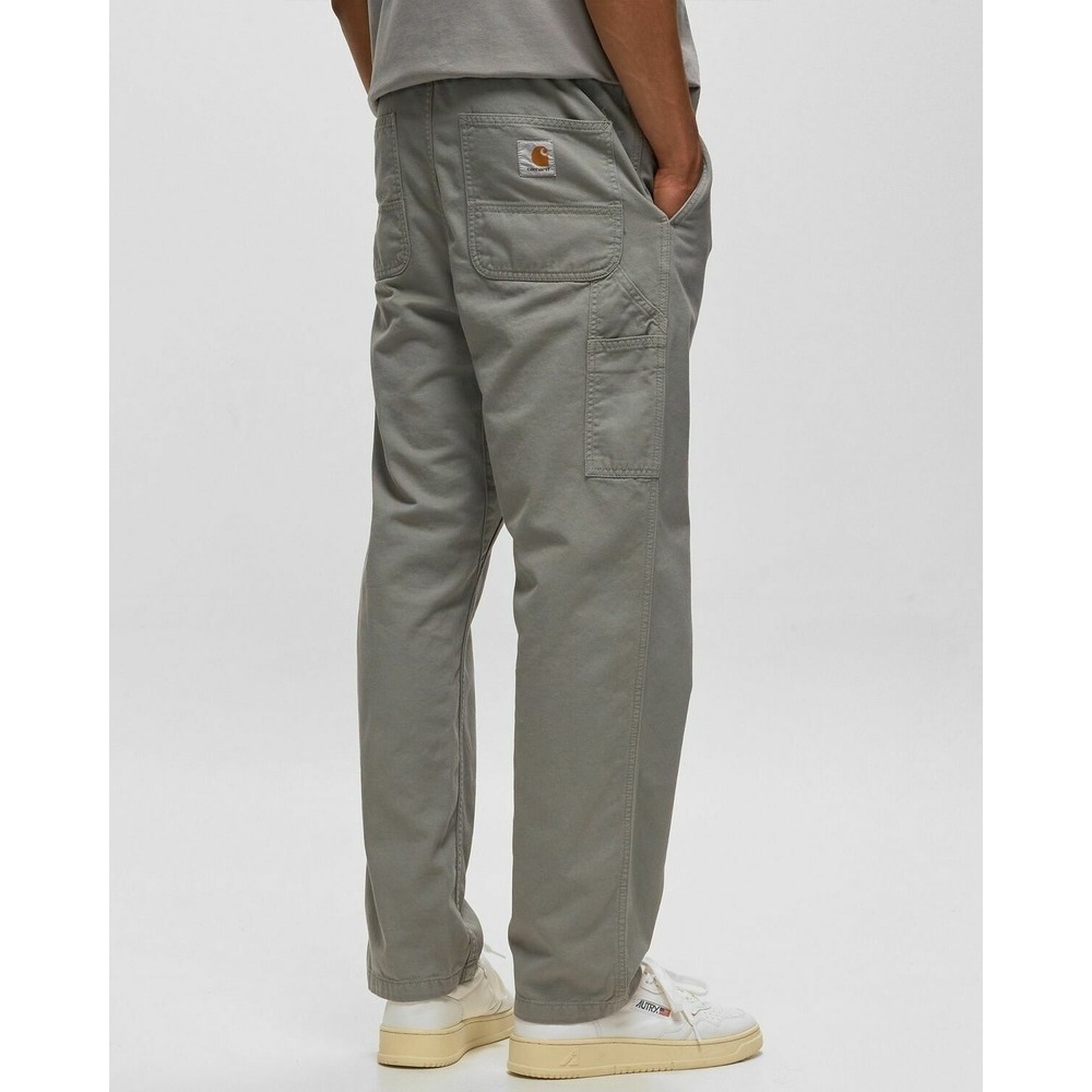 Carhartt WIP Flint Pant Men's Grey Elastic Waist Carpenter Workwear Trousers L - Picture 3 of 8